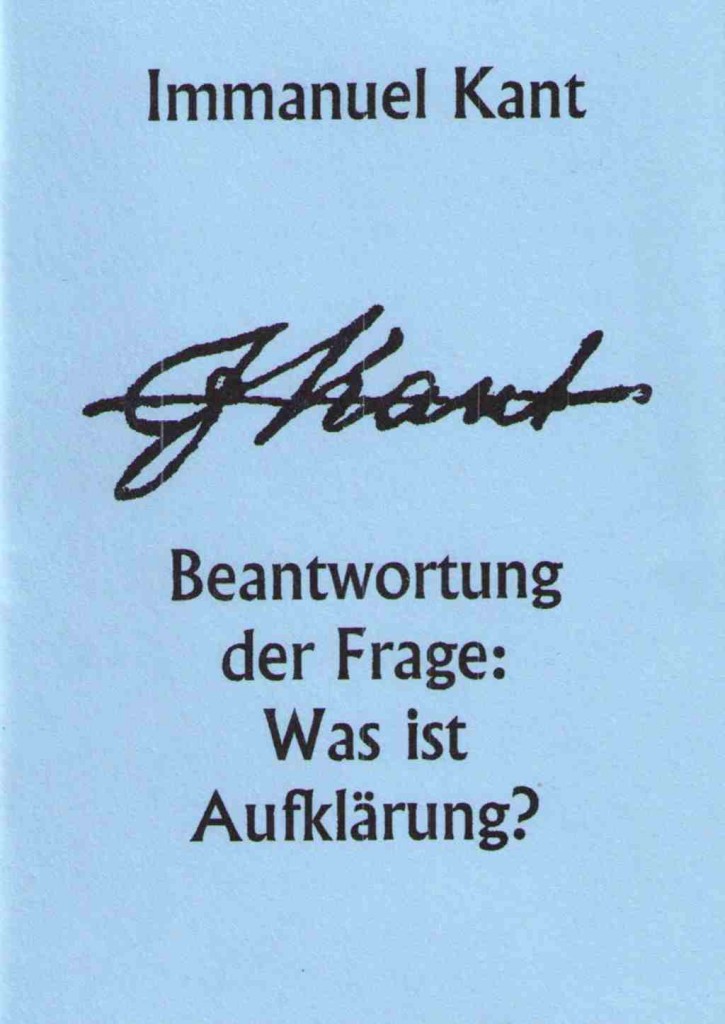 Kant Was Ist Aufklärung Immanuel Kant – Was ist Aufklärung? (e72) | Packpapierverlag Osnabrück