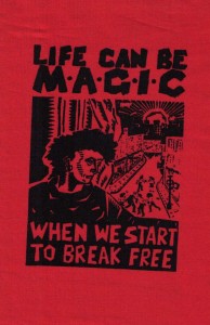 Aufnäher Life can be magic rot