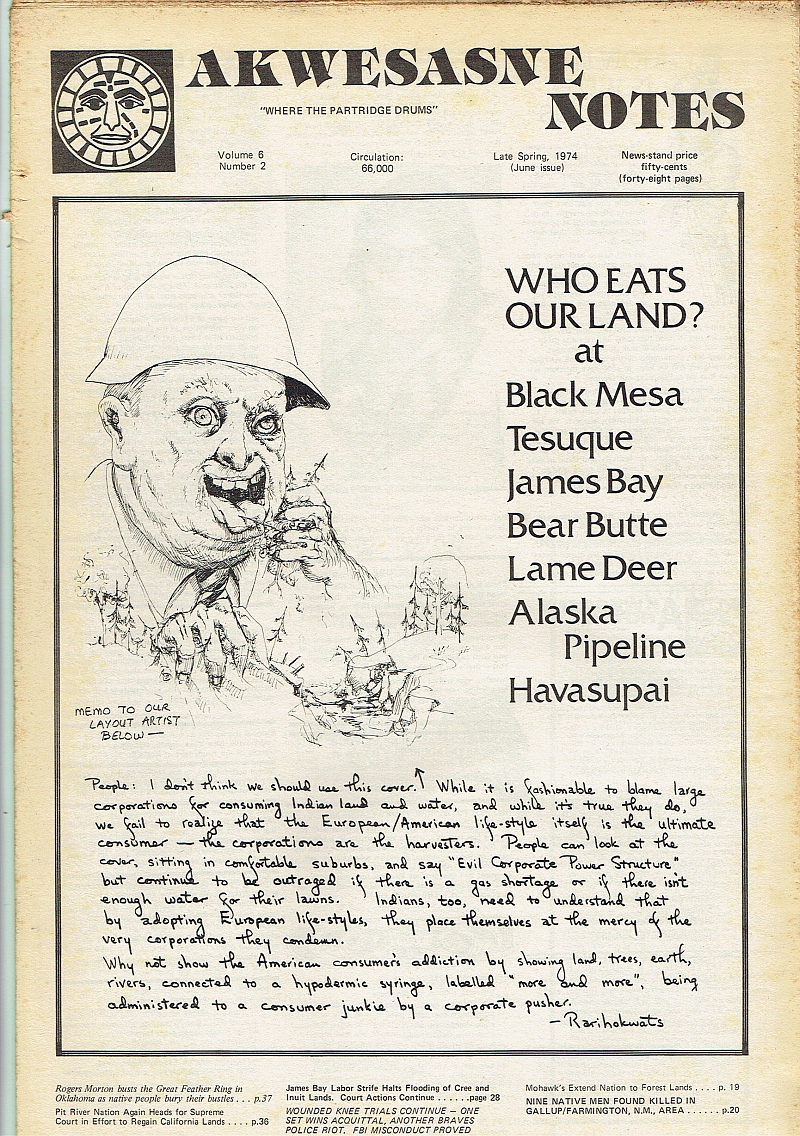 Akwesasne Notes 1974/2, 3.00 (zwi8) Packpapierverlag Osnabrück